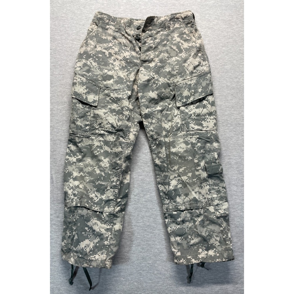US Army Combat Uniform Tactical Cargo Pants Mens Small Green Beige Digital Camo